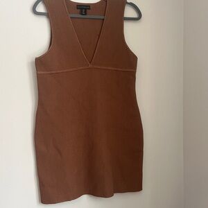 House of Harlow 1960 Brown Mini Ribbed Dress
